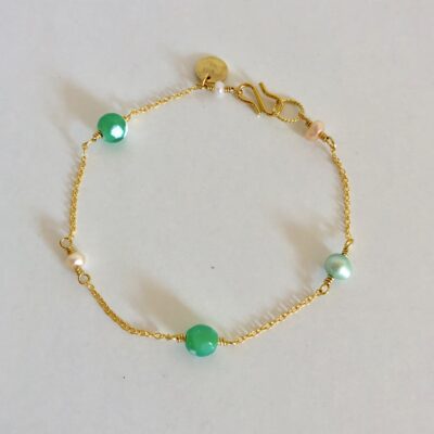 Armbånd med små perler, "Springtime" -Foto