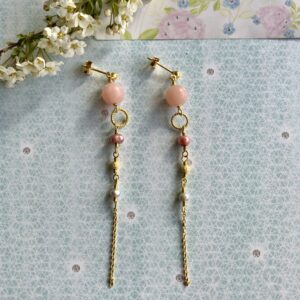 "Pink Opals" Øreringe