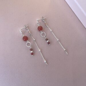 Ørering, Falling in love, Karneol, Sælges enkeltvis.