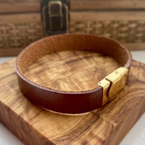 Armbånd læder, Cognac