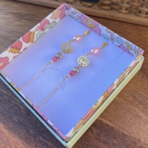 Ørering, Lotus, pink -lang, sælges enkeltvis