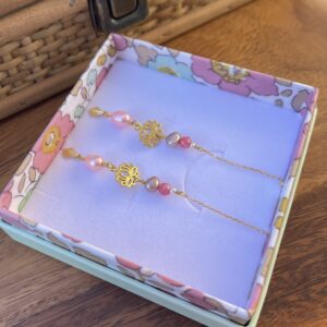 Ørering, Lotus, pink -lang, sælges enkeltvis