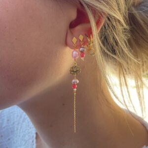 Øreringe, Sæt med Lotus og Pink