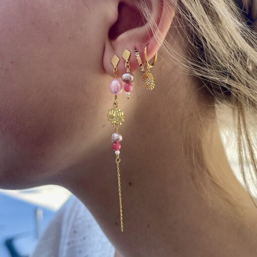 Ørering, Lotus, pink -lang, sælges enkeltvis