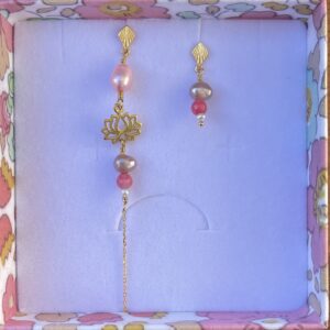 Øreringe, Sæt med Lotus og Pink