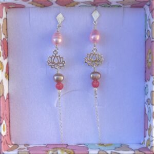 Ørering, Lotus, pink -lang, sælges enkeltvis