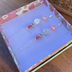 Ørering, Lotus, pink -lang, sælges enkeltvis