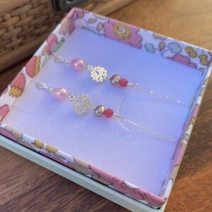 Ørering, Lotus, pink -lang, sælges enkeltvis