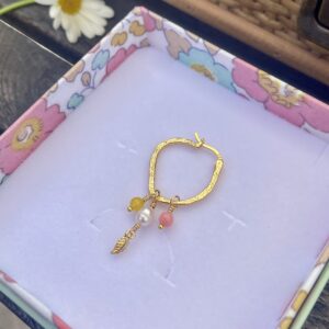 Design din helt egen Dharma hoop ørering i forgyldt sølv