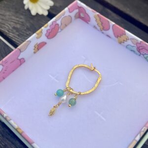 Design din helt egen Dharma hoop ørering i forgyldt sølv