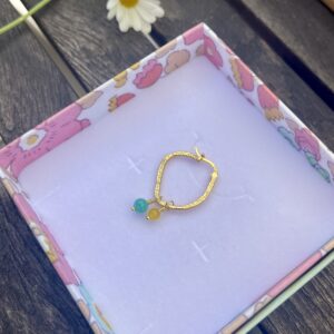 Design din helt egen Dharma hoop ørering i forgyldt sølv