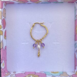 Design din helt egen Dharma hoop ørering i forgyldt sølv