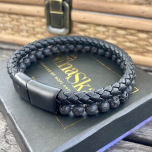 Armbånd med lavaperler, Panther