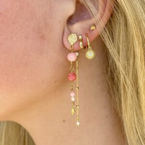 Coral Glow Earring inkl. lås med kæde ✨ The Beginning – anniversary collection
