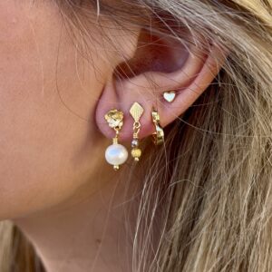 Ørering, Lotus pearl, short- Sælges enkeltvis