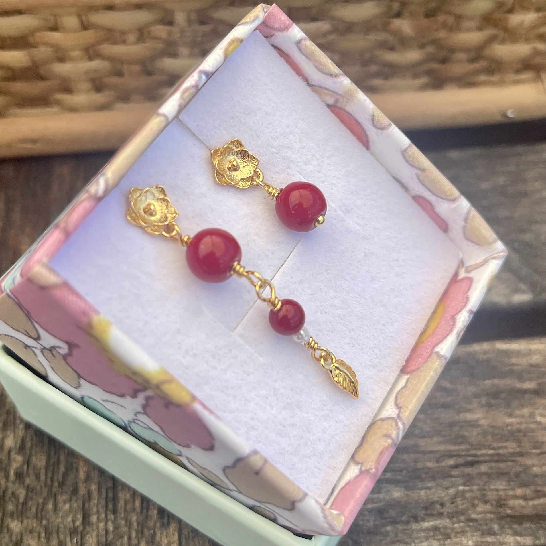 Sætpris øreringe, Lotus red og Lotus red, short