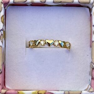 Ring, Hearts- hjertering med moissanite