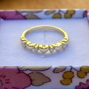 Ring, Hearts- hjertering med moissanite