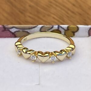 Ring, Hearts- hjertering med moissanite