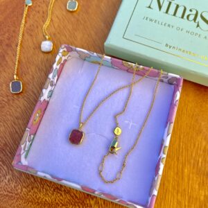 Halskæde, Rhodochrosit -rød