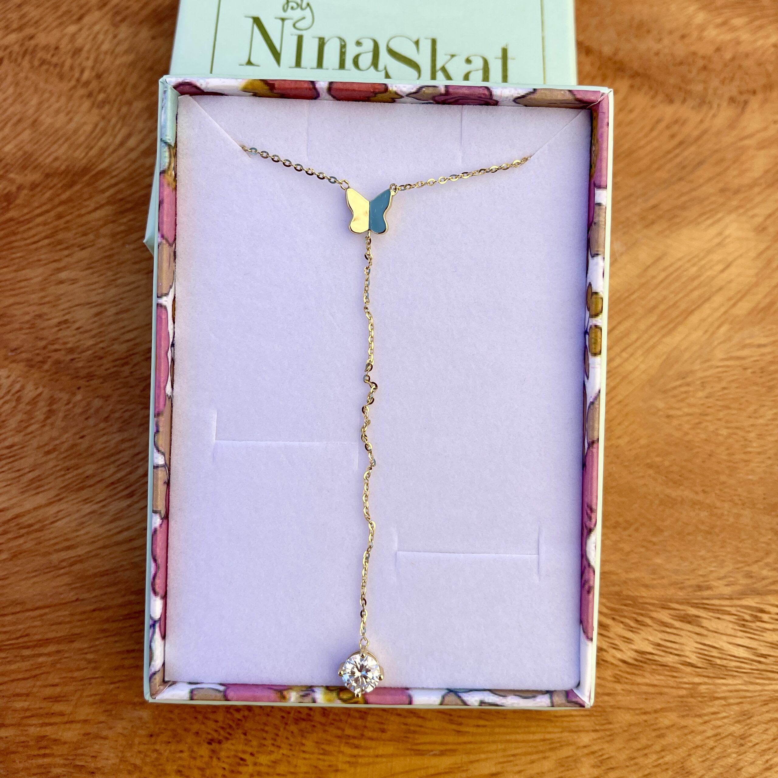 Halskæde, butterfly diamond