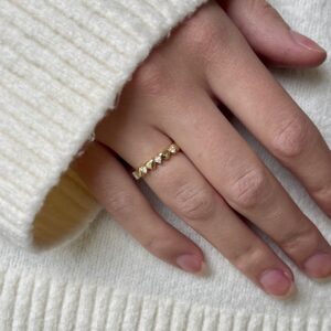 Ring, Hearts- hjertering med moissanite