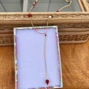 Halskæde, My Island, red, Y-kæde