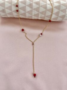 Halskæde, My Island, red, Y-kæde