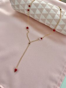 Halskæde, My Island, red, Y-kæde