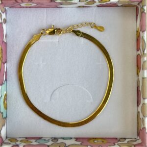 Armbånd, Snake flad 2,9mm, ekstra tykt 18K forgyldt sterlingsølv og rhodineret sterlingsølv