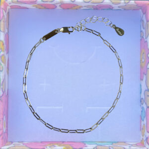 Armbånd Paper clips, ekstra tykt 18K forgyldt sterlingsølv og rhodineret sterlingsølv