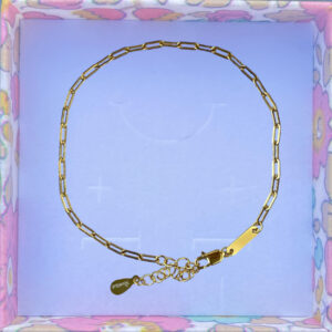 Armbånd Paper clips, ekstra tykt 18K forgyldt sterlingsølv og rhodineret sterlingsølv