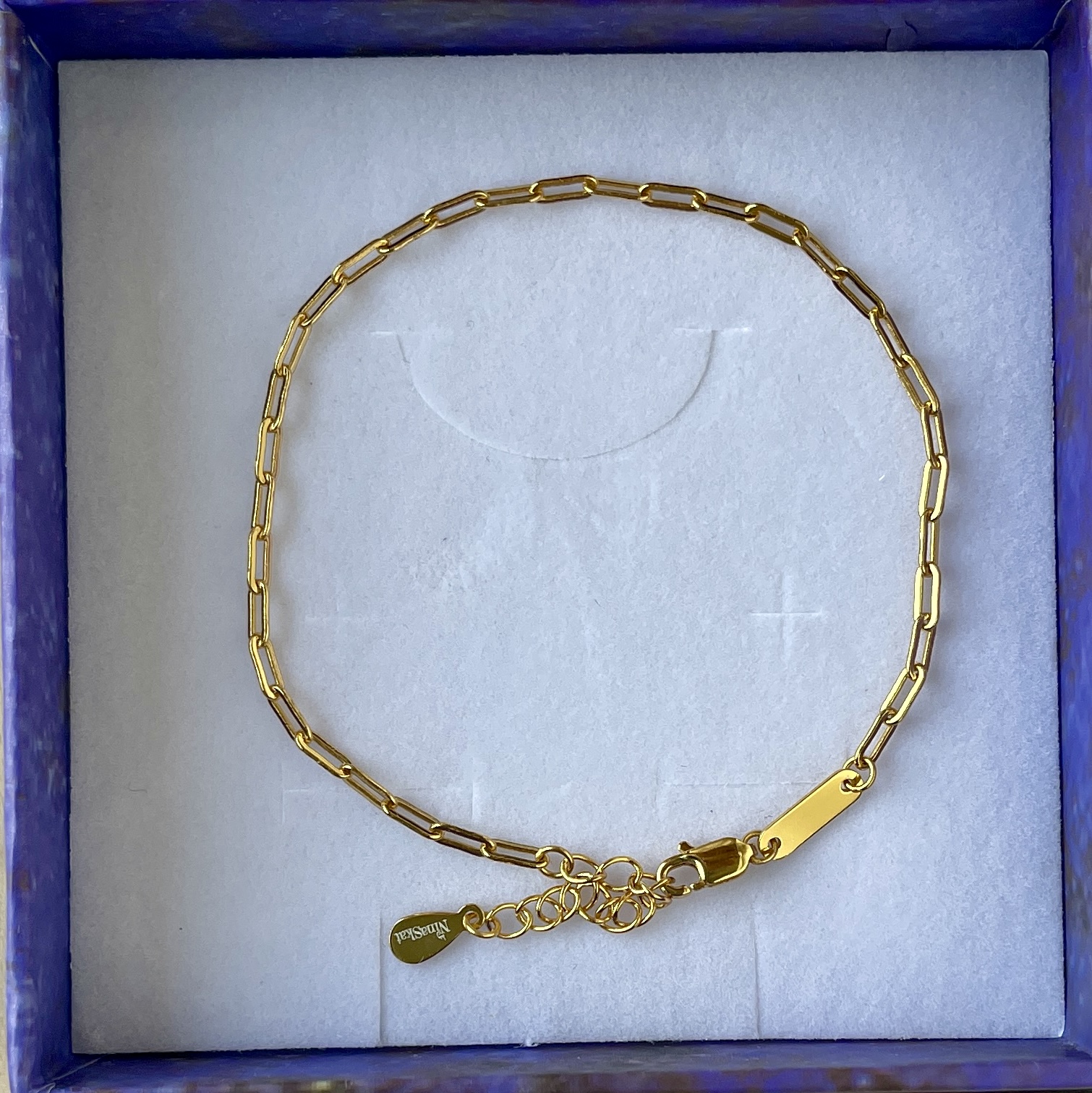 Armbånd Paper clips, ekstra tykt 18K forgyldt sterlingsølv og rhodineret sterlingsølv