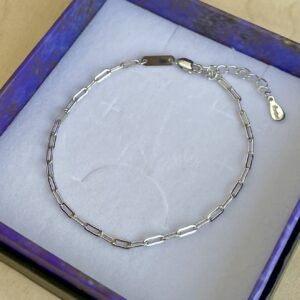 Armbånd Paper clips, ekstra tykt 18K forgyldt sterlingsølv og rhodineret sterlingsølv