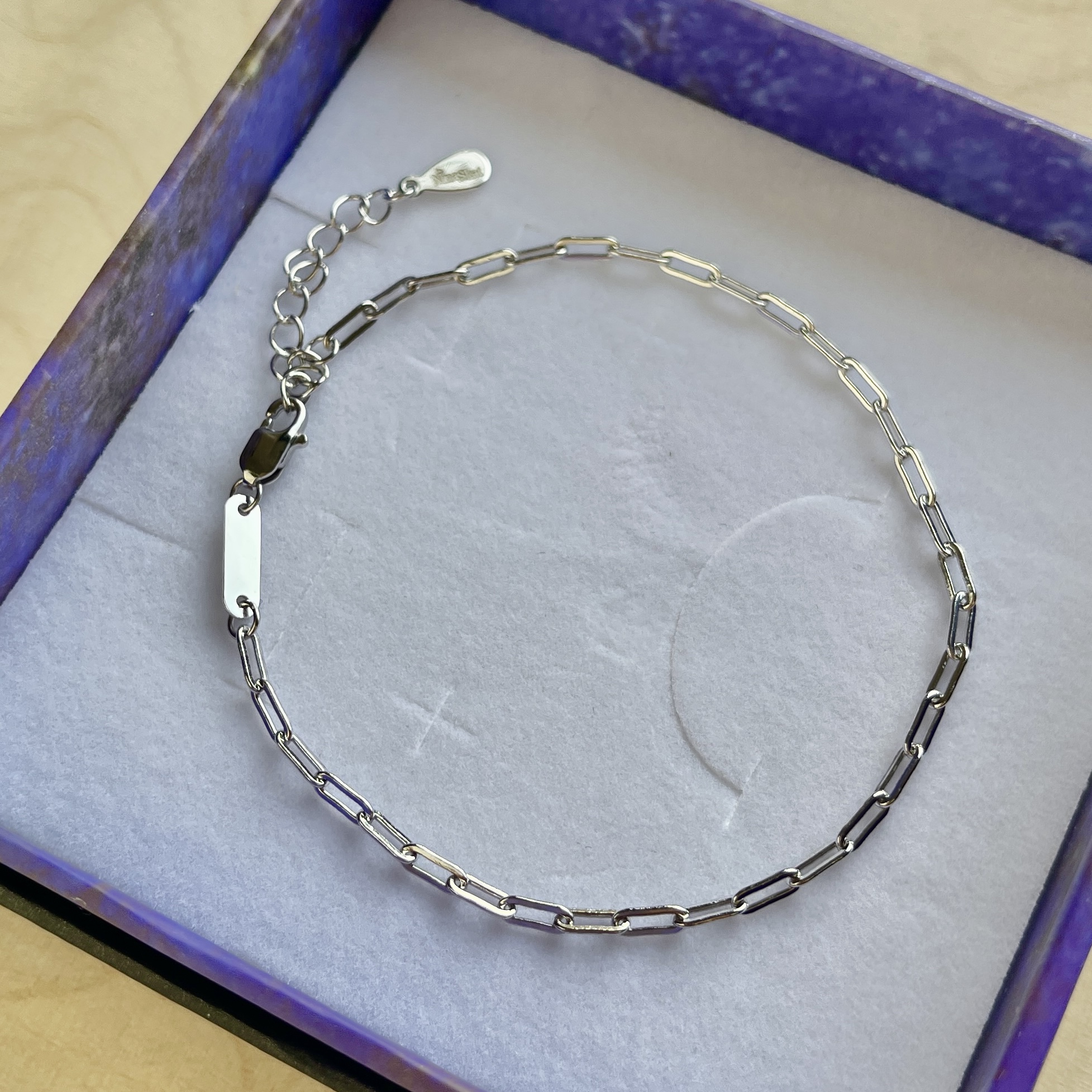 Armbånd Paper clips, ekstra tykt 18K forgyldt sterlingsølv og rhodineret sterlingsølv