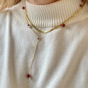 Halskæde, Snake, ekstra tykt 18K forgyldt sterlingsølv og rhodineret sterlingsølv