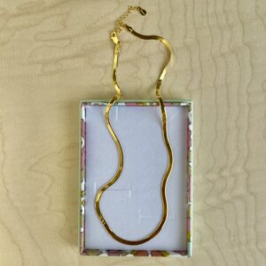 Halskæde, Snake, ekstra tykt 18K forgyldt sterlingsølv og rhodineret sterlingsølv