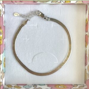 Armbånd, Snake flad 2,9mm, ekstra tykt 18K forgyldt sterlingsølv og rhodineret sterlingsølv