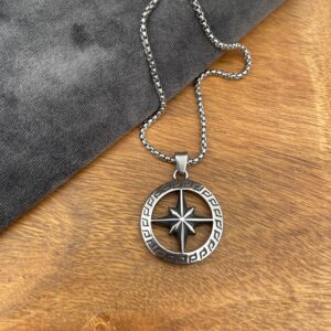 Halskæde -Stort stålvedhæng, Nordstjerne
