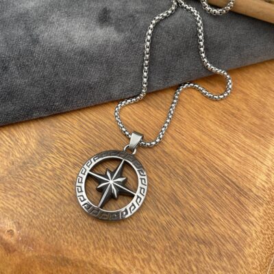 Halskæde -Stort stålvedhæng, Nordstjerne