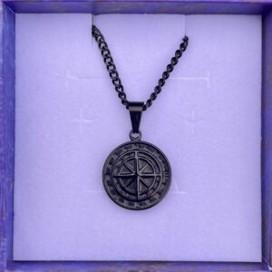 Halskæde -Sort stålvedhæng, Nordstjerne