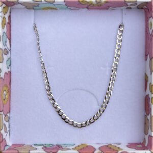 Halskæde, Cuban, ekstra tykt 18K forgyldt sterlingsølv og rhodineret sterlingsølv