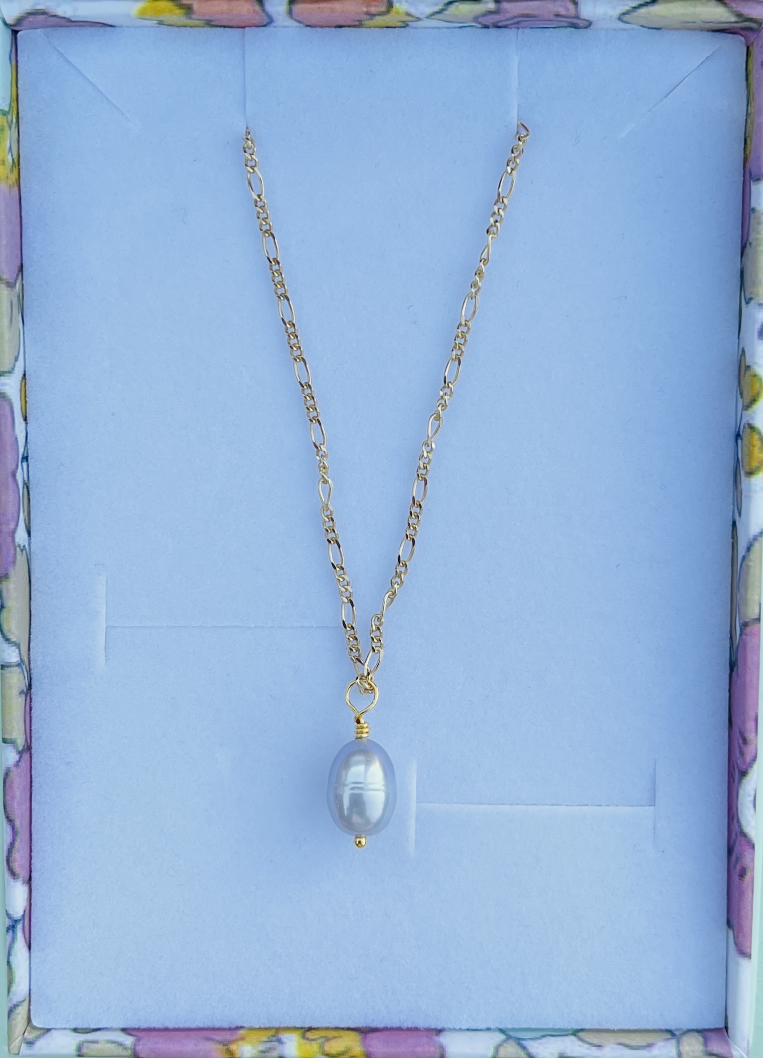 Halskæde, Mini Morning glory grey