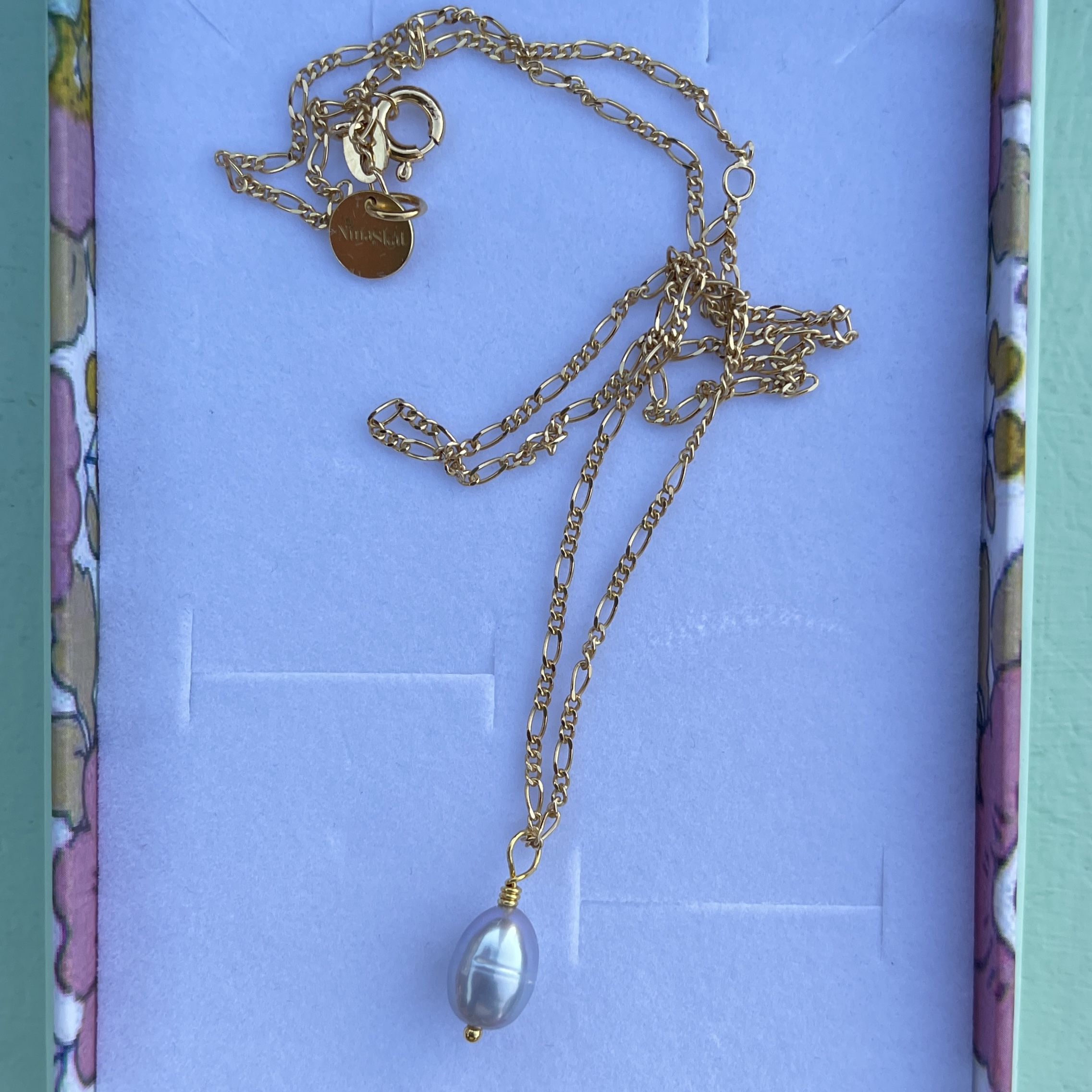 Halskæde, Mini Morning glory grey