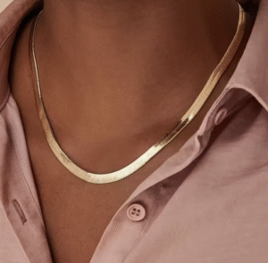 Halskæde, Snake 2,9mm, ekstra tykt 18K forgyldt sterlingsølv og rhodineret sterlingsølv