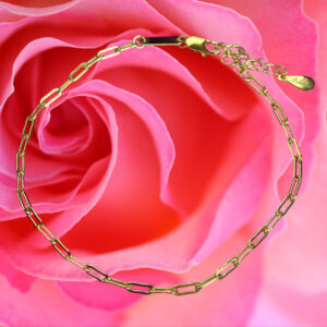 Armbånd Paper clips, ekstra tykt 18K forgyldt sterlingsølv og rhodineret sterlingsølv