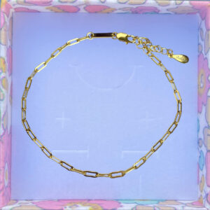 Armbånd Paper clips, ekstra tykt 18K forgyldt sterlingsølv og rhodineret sterlingsølv