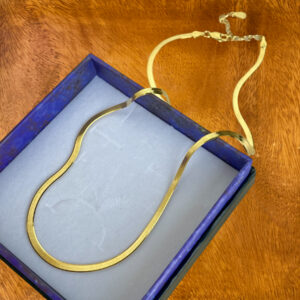 Halskæde, Snake, ekstra tykt 18K forgyldt sterlingsølv og rhodineret sterlingsølv