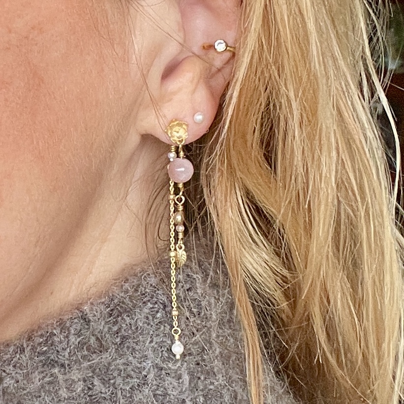 Lås med kæde til ørestik, sælges alene uden forstykket