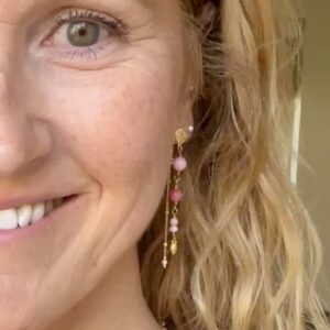 Coral Glow Earring inkl. lås med kæde ✨ The Beginning – anniversary collection
